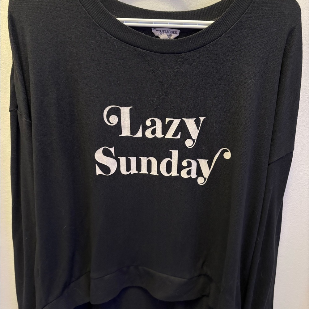 Black 'Lazy Sunday' Sweatshirt